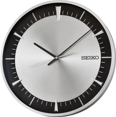 Immagine prodotto di Seiko QXA840S Orologio da parete al quarzo con funzionamento silenzioso colore argento/nero