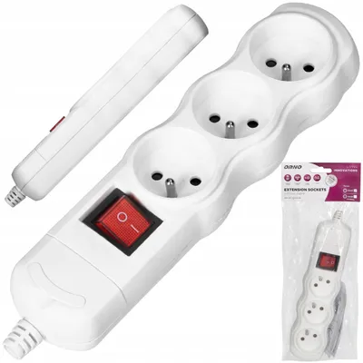 Produktbild von Orno OR-AE-13263/W Steckdosenverteiler mit Schalter weiß