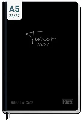 Produktbild von Häfft-Timer Jugendkalender 2026/2027 / A5 / Black Edition / Häfft-Verlag