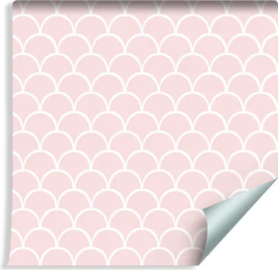 Zdjęcie produktu dla Tapeta  Dekoracja scienna z modnym efektem 3D GEOMETRYCZNA Do Salonu Różowe Wzory Ozdoba