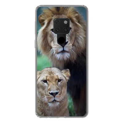 Produktbild von MuchoWow® Handyhülle Schutzhülle Hülle für Huawei P40 Lite Porträt - Löwe Silikon Softcase Handy Hülle - Handy