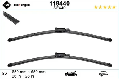 Produktbild von SWF DAS ORIGINAL Scheibenwischer Wischblatt Vorne für SEAT Altea XL (5P5, 5P8) Rahmenlos