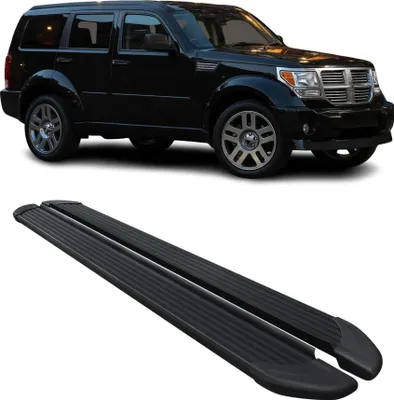Image de Marchepieds Latéraux pédale pour Dodge Nitro 2006-2012 2Pcs Noir Aluminium