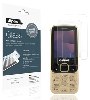Produktbild von 2x Schutzfolie für GFive G3310 New matt - Anti-Shock 9H Folie dipos Glass Kunststoffglas