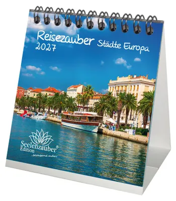 Produktbild von Städtezauber Europa Tischkalender 10x10cm für 2027 Städte - Seelenzauber