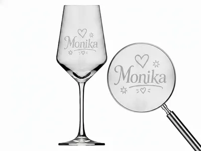 Produktbild von Valhalla Weinglas Gravur Monika 1 Stück 350ml spülmaschinenfest