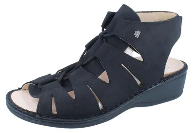 Produktbild von FINN COMFORT Malaga Damen Sandale schwarz Nubukleder - Größe: 38