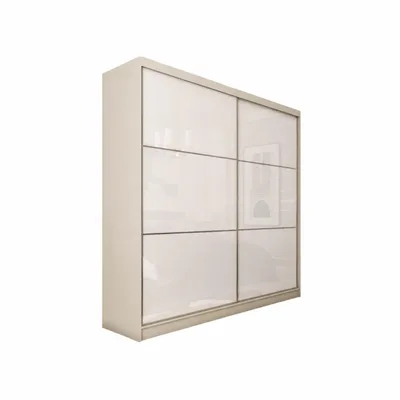 Image de Armoire Vena de 200 cm avec 2 portes coulissantes (couleur : cachemire, lacobel cachemire)
