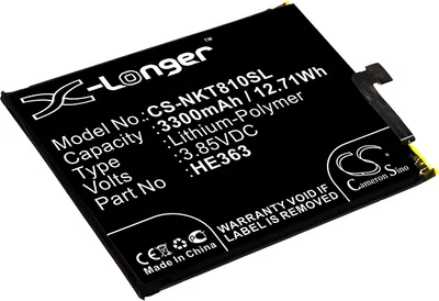Immagine prodotto di TECHTEK Batteria compatibile con [Nokia] 8.1, TA-1119, TA-1128 sostituisce HE362, per HE363, per HE377