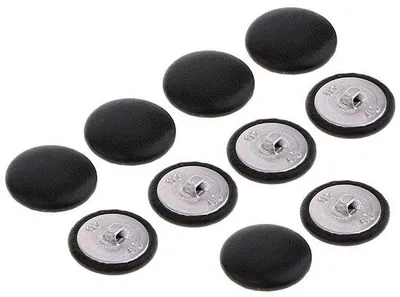 Image de Boutons à enfoncer en similicuir, lot de 10, revêtement en similicuir, diamètre 20 mm
