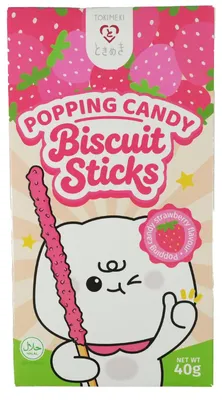 Produktbild von Tokimeki Popping Candy Stäbchen Erdbeergeschmack 40g