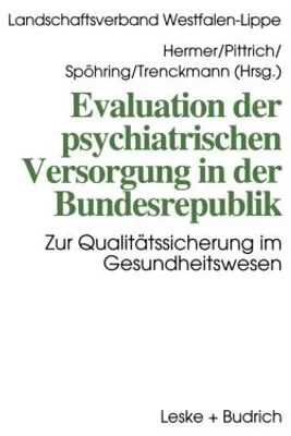 Obrázek produktu pro Evaluation der psychiatrischen Versorgung in der Bundesrepublik