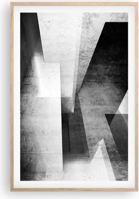 Produktbild von Gerahmtes Poster - Rahmen in heller Eiche - Dreidimensional Illusion optisch - 61x91,5 cm - Wand Bild - Wanddeko - Wandbilder - Kunstposter - Wandposter - Bilderrahmen - Bilder - P2NPA61x91-4962
