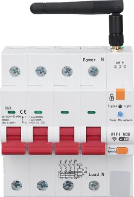 Produktbild von Intelligenter Leitungsschutzschalter 4P 63A mit App-Fernsteuerung (WLAN) und Zeitschaltuhr (AC400V)