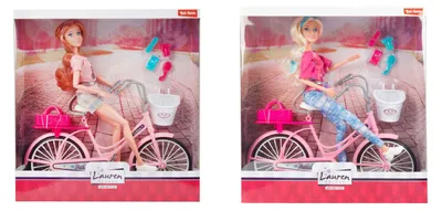 Produktbild von Modepuppe Fahrrad Spielzeug Lauren mit Zubehör - Teenagerpuppe
