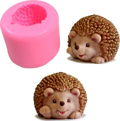 Produktbild von 3D süße Igel-Seifenform Handwerk Kunst Silikon Seifenform DIY handgefertigte Kerzenform Schokolade Gips von Paris Form