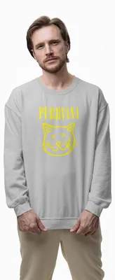 Produktbild von D&B Design Uni Pullover SWZN00009 Purrvana HellGrau-Größe 3XL