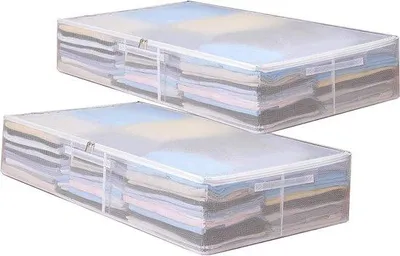 Produktbild von Kleidungsorganizer Set 2 transparente Beutel Unterbett