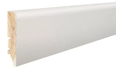 Produktbild von Barlinek | 2,20 m | Weiß P6P Sockelleiste, Dekorleiste, Fußleiste, PVC Sockelleiste foliert, Wandabschlussleiste, Montagezubehoer, Renovierungsleiste, Bodenleiste