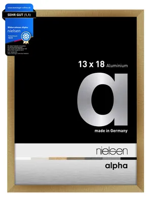 Produktbild von nielsen Aluminium Bilderrahmen Alpha, 13x18 cm, Brushed Amber