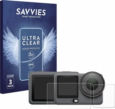 Produktbild von 6x Für DJI Osmo Action 6 Schutzfolie Savvies Displayschutz Display Schutz Folie Klar Transparent