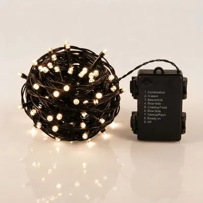 Produktbild von LED Lichterkette für Außen und Innen - 40 LED / 3 m - Deko Beleuchtung mit 8 Funktionen