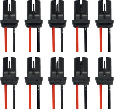 Produktbild von 10x T10 W5W Kunststoff Fassung Schwarz 12,5 mm + Kabel