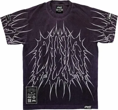 Produktbild von Stay Cold Apparel T-Shirt Herren Black Razor (Purple Bleached) - Heavy Oversized T-Shirt (250GSM) lila XL