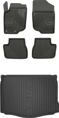 Produktbild von FROGUM Gummimatten Auto Fußmatten + Kofferraummatte für Peugeot 207 2006-2012