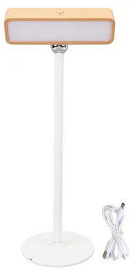 Obrázek produktu pro Nástěnná lampa s 360stupňovým otáčením, dobíjecí, teplé světlo, 3000 K, s regulací jasu, ovládání dotykem, magnetická dřevěná stolní lampa do ložnice