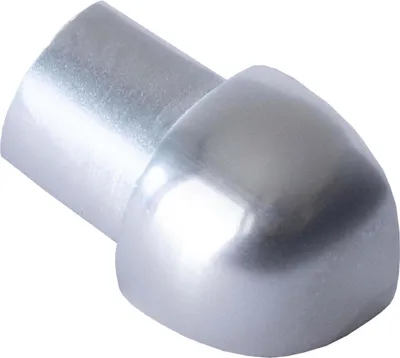 Produktbild von Dalsys Außeneck für Fliesenschiene Aluminium (eloxiert) Viertelkreisprofil 8mm, Chrom glänzend Fliesenprofil
