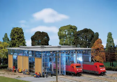 Produktbild von Faller 120217 - 1/87 / H0 E-Lokschuppen, 3-Ständig - Neu
