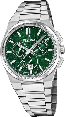 Produktbild von Festina Herrenuhr Swiss Made Armbanduhr Edelstahl silber D2UF20059/3