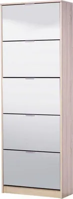 Immagine prodotto di Dmora Scarpiera Dentro 67x28x192h cm Marrone Rovere, 10 Ripiani 10 Vani