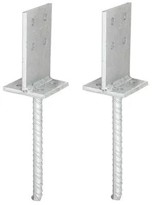 Image de Alberts 215163 Support de poteaux en T avec entretoise, type398,fvz,zE,130-Set : 2 pièces