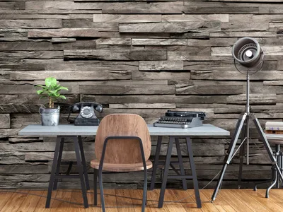 Produktbild von Vlies Fototapete Bretter Holz 400x280 cm Tapeten Wandtapete XXL Optisch 3d braun beige grau f-C-0422-a-d