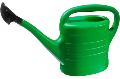 Produktbild von NATURE Gießkanne 10 L aus UV-geschütztem PE, grün, oval, mit Gießbrause