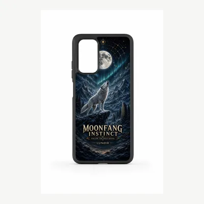 Produktbild von Xiaomi Redmi Note 10 4G Hülle Handyhülle Schutzhülle Case mit Mondfang Wolf Motiv – LUNØIR ©