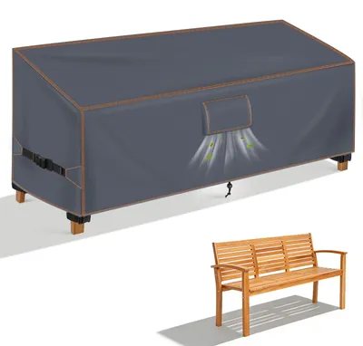 Obrázek produktu pro Ochranný kryt na zahradní lavičku, pro 3 osoby, voděodolný, rozměry 183x75x66/91 cm