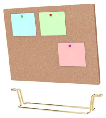 Produktbild von Omgoods – Korkwand für das Büro – Weiße Pinnwand mit Rahmen für Schreibtisch und Wand