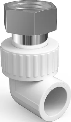 Produktbild von Mexen PPR Bogen mit Halbverschraubung, schweißbar für PPR Rohre 20 x 3/4 IG - W97353-2034F-00