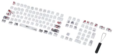 Obrázek produktu pro Klávesové krytky PBT s 5stranným sublimačním potiskem, sada 110 kusů pro mechanické a optické klávesnice (angličtina, ruština)