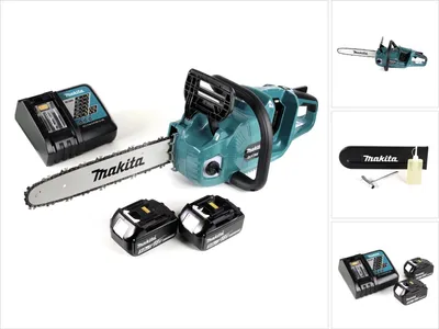 Produktbild von Makita DUC 355 RT2 Akku Kettensäge 36V ( 2x18V ) Brushless 35 cm + 2x 5,0 Ah Akku + Ladegerät