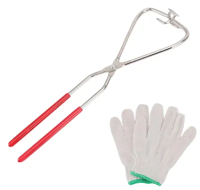 Dompeltang Edelstahl 32,5 cm mit Kunststoffgriff für Keramik