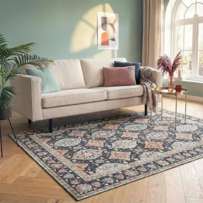 Produktbild von Volero - Teppich Vintage - Imagine Oriental Blau - 230x330 cm - Wohnzimmer, Esszimmer, Schlafzimmer - Klassik, Industrielle, Orientalisch