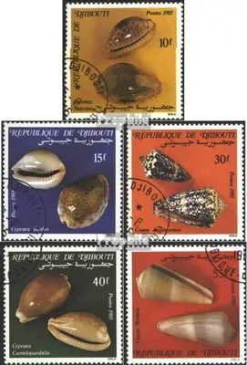 Produktbild von Briefmarken Dschibuti 1985 Mi 447-451 (kompl.Ausg.) gestempelt Meeresschnecken