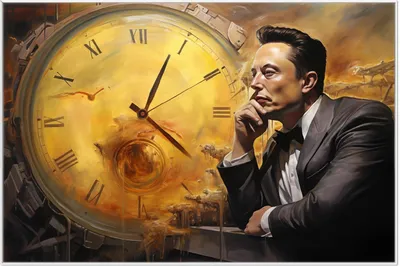 Produktbild von Wallario Wandbild Zeitgedanken, Größe: 61 x 91,50 cm, Poster mit weißem Aluminiumrahmen