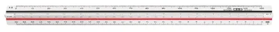 Obrázok produktu pre M+R Dreikantmaßstab 30cm 2farbig zweifarbige Hohlkehle 1 Stk