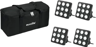 Produktbild von EUROLITE Set 4x LED Party Panel RGB+UV + Soft-Bag (20000962)