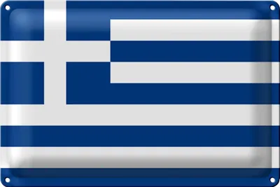 Produktbild von Blechschild Flagge Griechenland 30x20cm Flag of Greece